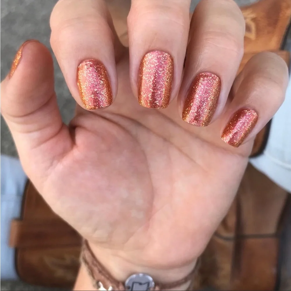 *Retired* Color Street: Coming in Hot | Orange Copper Gold Fall Metallic Glitter